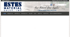 Desktop Screenshot of estesmaterialsales.com