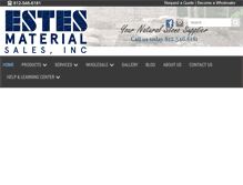 Tablet Screenshot of estesmaterialsales.com